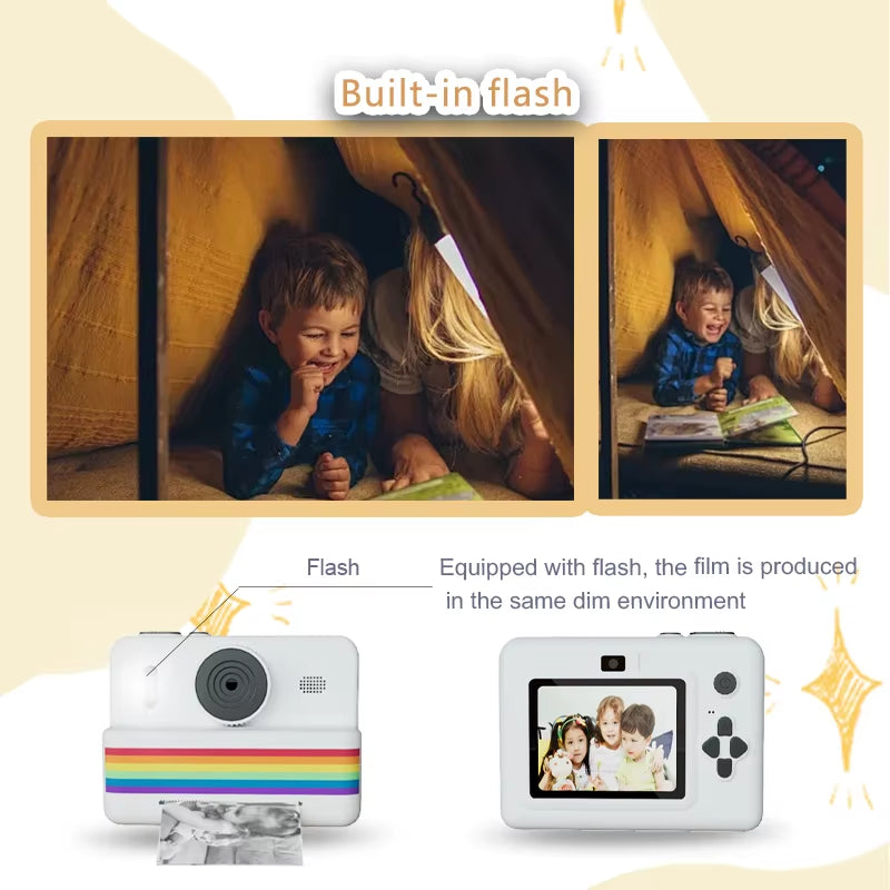 Children'S Printable Camera Toy Small Camera Gift for Boys and Girls